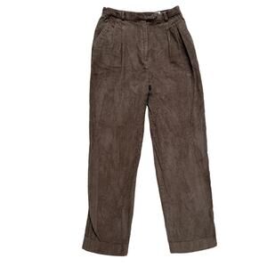 Vintage Rafaella 26" Brown Corduroy Pants Trousers High Waisted 100% Cotton